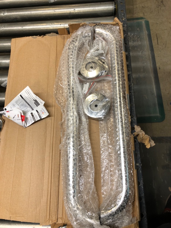 Photo 1 of 2 Pack 24 Inch Chrome Shower Grab Bar - 1.5" Diameter, ZUEXT Stainless Steel Bathroom Grab Bar Handle, Bathroom Balance Bar, Safety Hand Rail Support, Handicap Injury Elderly Senior Assist Bath Handle Chrome 24 Inch