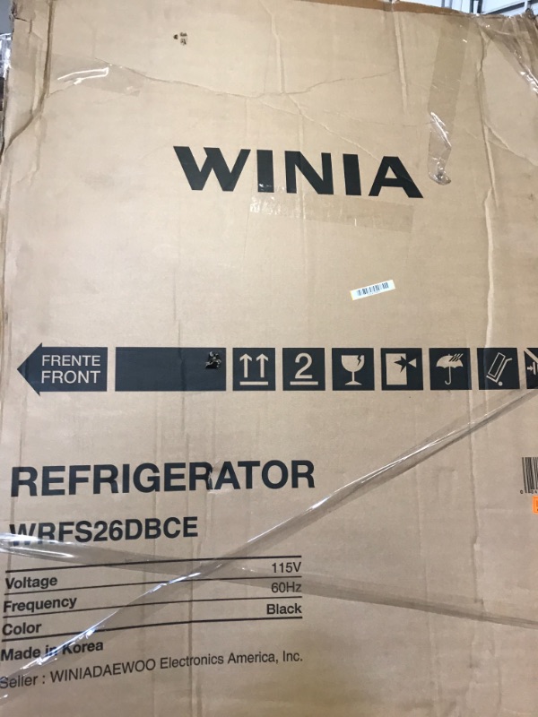 Photo 14 of 25.5 CU. FT. FRENCH DOOR REFRIGERATOR WITH ICE & WATER DISPENSER - BLACK

This Winia 25.5 cu. ft. French Door refrigerator is beautifully designed with a Filtered Ice & Water Dispenser and a Fingerprint Resistant Finish that holds magnets. The fridge is l