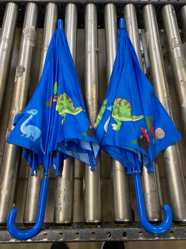 Photo 1 of 2X BLUE CHILDRENS UMBRELLAS **** ONE IS BROKEN BEYOND REPAIR , OTHER IS FUNCTIONAL ****