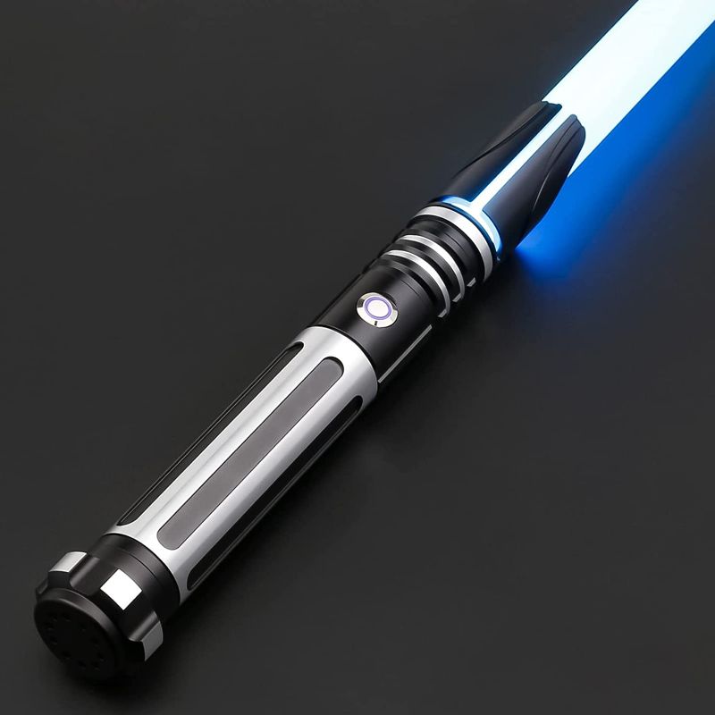 Photo 1 of 
Dueling light saber ,Smooth Swing Lightsabers for Adults,Light Saber 10 Sound Fonts ,RGB 12 Colors Changeable, Metal Hilt Light Sword **** MISSING SETR SCREWS TO ATTACH HANDLE TO ROD ****