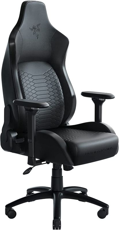 Photo 1 of Razer Iskur Gaming Chair: Ergonomic Lumbar Support System - Multi-Layered Synthetic Leather Foam Cushions - Engineered to Carry - Memory Foam Head Cushion - Blac

