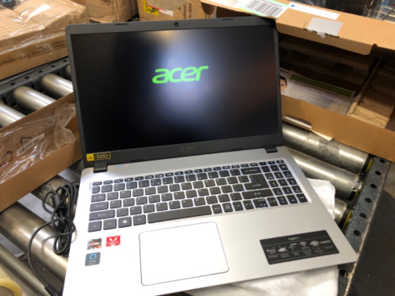 Photo 2 of Acer Aspire 5 Slim Laptop, 15.6 inches Full HD IPS Display, AMD Ryzen 3 3200U, Vega 3 Graphics, 4GB DDR4, 128GB SSD, Backlit Keyboard, Windows 10 in S Mode, A515-43-R19L, Silver R3 3200U Notebook Only