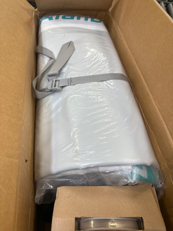 Photo 3 of ALANBER Inflatable Air Gymnastics Mat 10 ft , Air Tumbling Track Mat, Inflatable dock Mat, with Electric Air Pump, for Practice Gymnastics/Cheerleading/Tumbling/ Martial Arts/Water Sports… 10ft*3.3ft*6in(3*1*0.15M) Light green