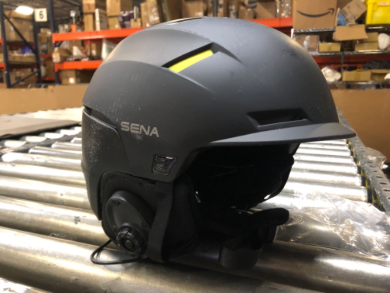 Photo 2 of Sena Latitude Snow Helmet with Built in Speakers and Microphone, Four-Way Bluetooth Intercom, Hands-Free Open Communication, Listen to Music
