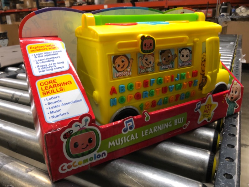 Photo 3 of CoComelon Musical Learning Bus, Number and Letter Recognition, Phonetics, Yellow School Bus Toy Plays ABCs and Wheels on the Bus, by Just Play