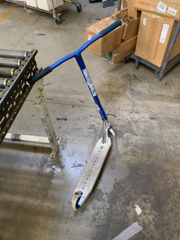 Photo 1 of Blue Mongoose Scooter --- No Box Packaging, Moderate Use, Dirty From Shipping and Handling, Minor Scratches and Scuffs on item
