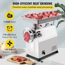 Photo 1 of 2200 W Commercial Meat Grinder 770 lb./Hour Electric Sausage Maker With 2-Grinding Heads and 2-Blades --- Box Packaging Damaged, Item is New, Power Cord Cut, Does Not Turn on, Needs Repair
