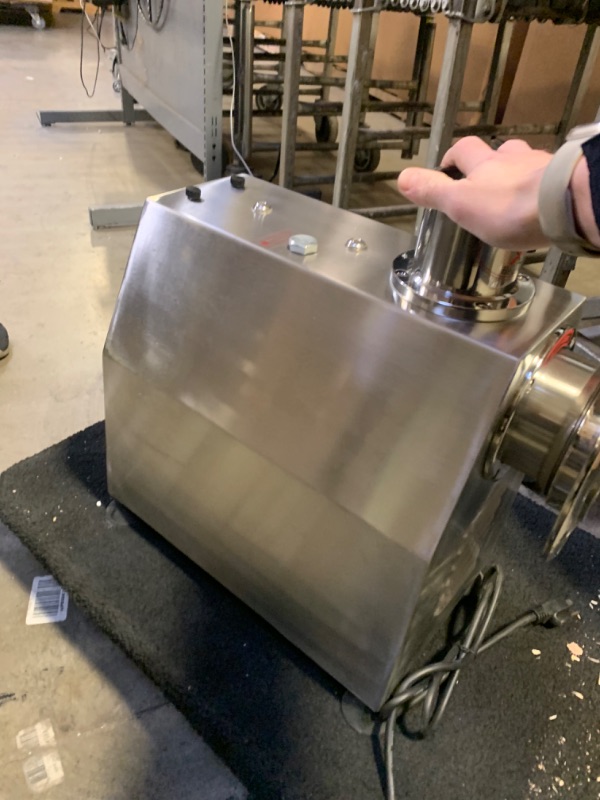 Photo 1 of 2200 W Commercial Meat Grinder 770 lb./Hour Electric Sausage Maker With 2-Grinding Heads and 2-Blades --- Box Packaging Damaged, Item is New, Power Cord Cut, Does Not Turn on, Needs Repair
