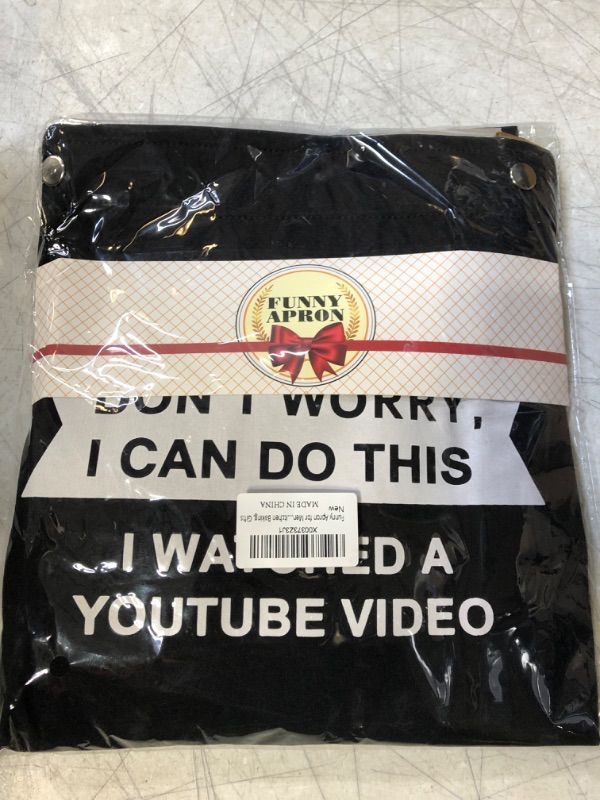 Photo 2 of Don't Worry I Can Do This I Watched a YouTube Video Apron, Funny Apron for Men, BBQ Grill Apron, Funny Apron for Dad
