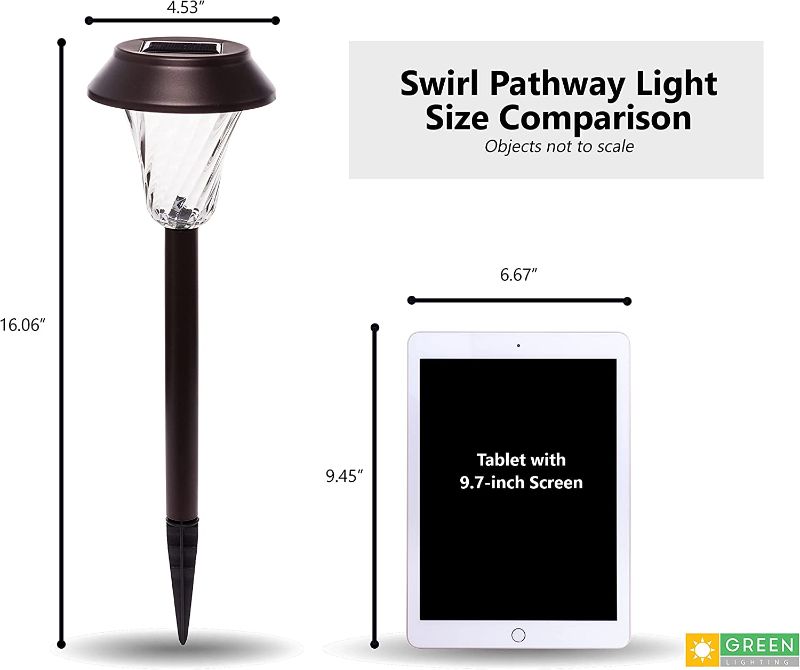 Photo 5 of 24pcs ---GreenLighting Stainless Steel Swirl Solar Pathway Light (Bronze)  Bronze Stainless Steel