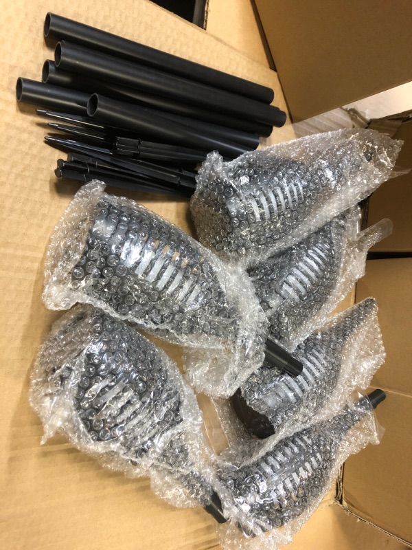 Photo 1 of 12pcs ---2Boxes  6pcs Each GreenLighting Ornate Flame Pathway Lights - Flicker Solar Garden Lights - Torch LED - Solar Walkway Lights, Lawn Lights, Landscape Lighting  Black