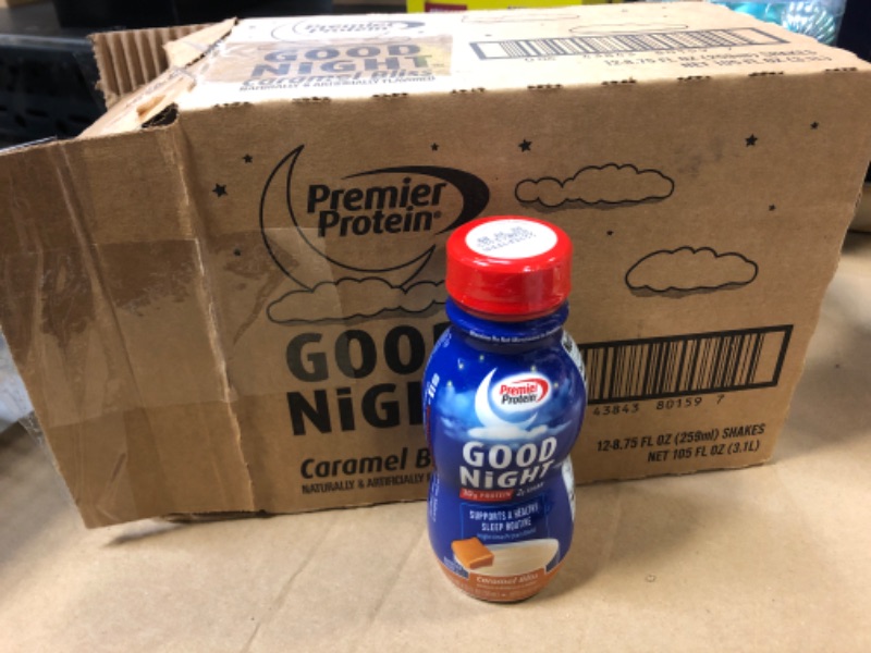 Photo 2 of 12pcs Premier Protein Good Night Protein Shake, Caramel Bliss, 10g Protein, 2g Sugar, 12 Vitamins & Minerals, Nighttime Protein Blend, Magnesium, Zinc .   ----exp date 03/2023
 
