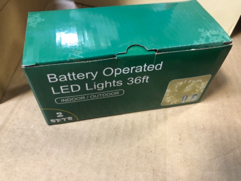 Photo 1 of KPafory 2 Pack 36ft Battery Operated String Lights with Remote Timer Waterproof 8 Modes String Lights for Indoor and Outdoor Decorations,Orange Orange 36.0 Feet