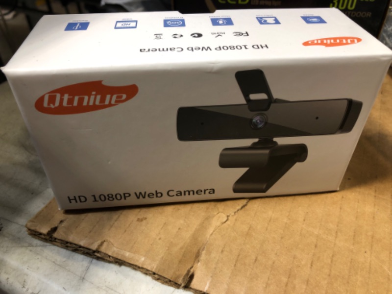 Photo 2 of Qtniue Webcam with Microphone and Privacy Cover, FHD Webcam 1080p, Desktop or Laptop and Smart TV USB Camera for Video Calling, Stereo Streaming and Online Classes 30FPS