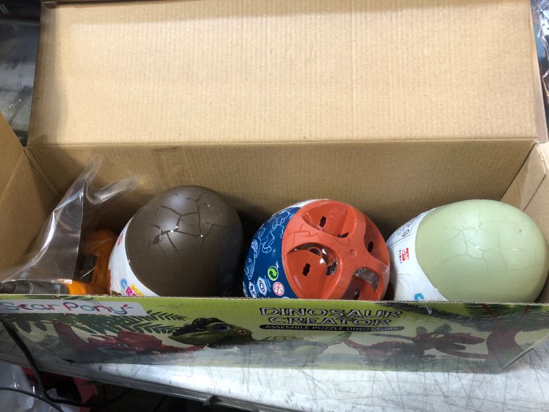 Photo 2 of 3 Pcs Take Apart Dinosaur Toys for 3 4 5 6 7 Year Old Boys Birthday Gifts with Dinosaur Eggs, Kids STEM Toys Dinosaur Toys for Kids 3-5 5-7 with Electric Drill