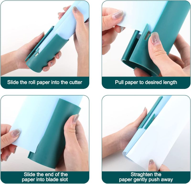Photo 1 of 2PCS Wrapping Paper Cutter?Gift Wrap Cutter? Portable Sliding Wrapping Paper Roll Cutter Tool,Makes Wall Sticker Decorations and Gift Packaging for Thanksgiving Christmas