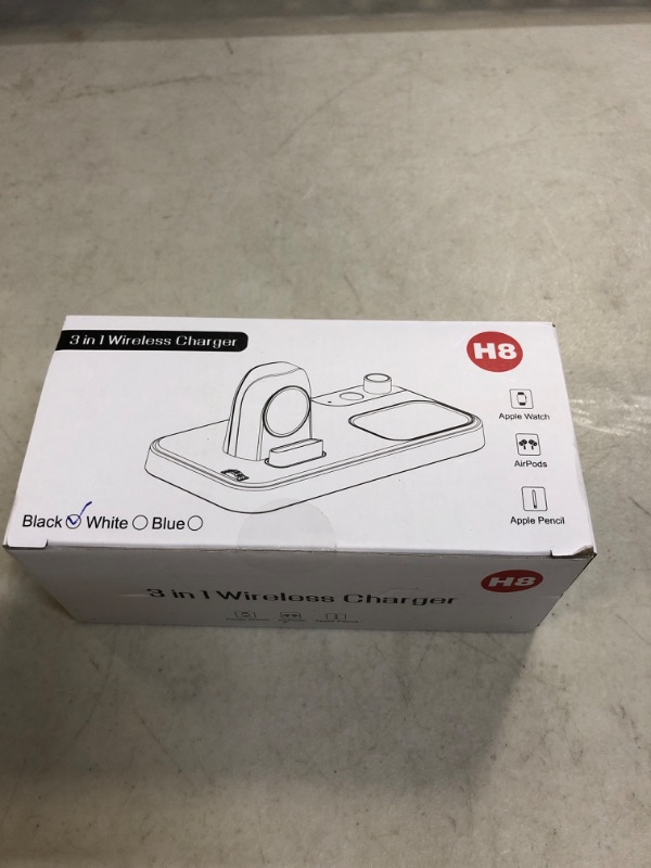 Photo 1 of Apple Watch ASOG Charger Stand for Apple Watch Wilress Charger Dock for Apple iWatch Series 7/6/SE/5/4/3/2/1/45/44/42/41/40/38mm and AirPods Pro /2/3 Charging Dock and Apple Pencil 1 Black------FACTORY SEALED