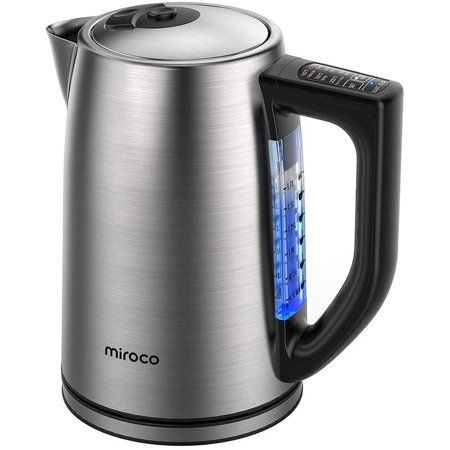 Photo 1 of Miroco Electric Kettle Temperature Control Stainless Steel 1.7 L Tea Kettle, BPA-Free Hot Water Boiler Cordless with LED Light, Auto Shut-Off, Boil-Dr
