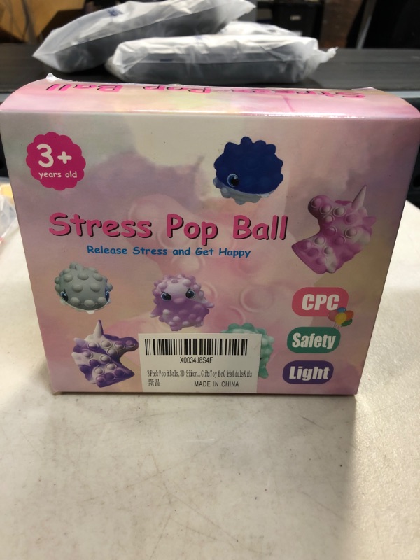 Photo 2 of 3 Pack Pop Stress Balls Fidget Toys,3D Stretchy Anxiety Relief Fingertip Squeeze Toy,Silicone Push Bubbles Stress Pressure Relieving Toys for Anti-Anxiety for Autistic Kids Smart------FACTORY SEALED
