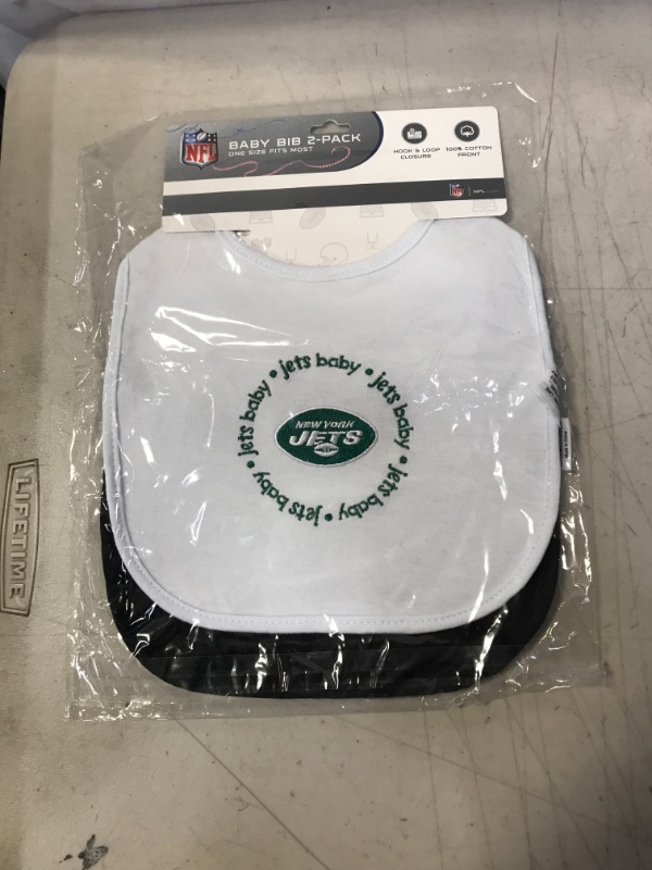Photo 2 of BabyFanatic Bibs 2 Pack - NFL New York Jets - Officially Licensed Baby Apparel Set