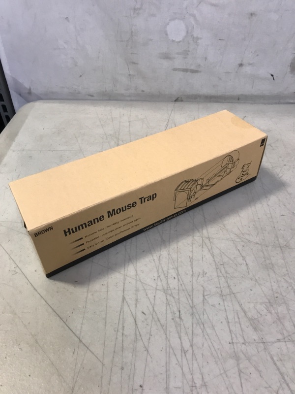 Photo 1 of KEPLIN Humane Mouse Trap 1pk - No Kill Mice Traps, Pets and Children Friendly, Catch and Release Animal, Rodent and Chipmunk Trap, Indoor / Outdoor - Brown 1pk Brown ** FACTORY PACKAGED