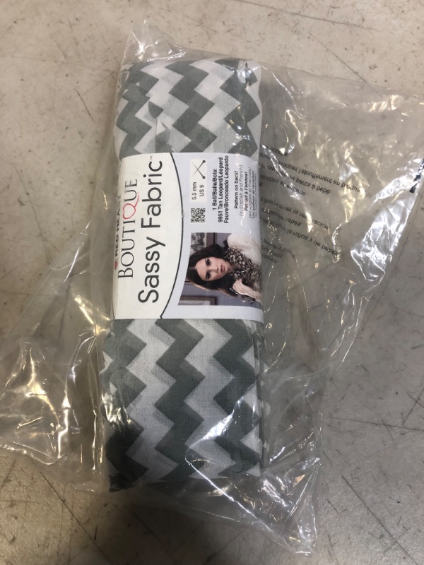 Photo 1 of Coats: Yarn E818-9946 Red Heart Boutique Sassy Fabric Yarn, Grey Chevron
