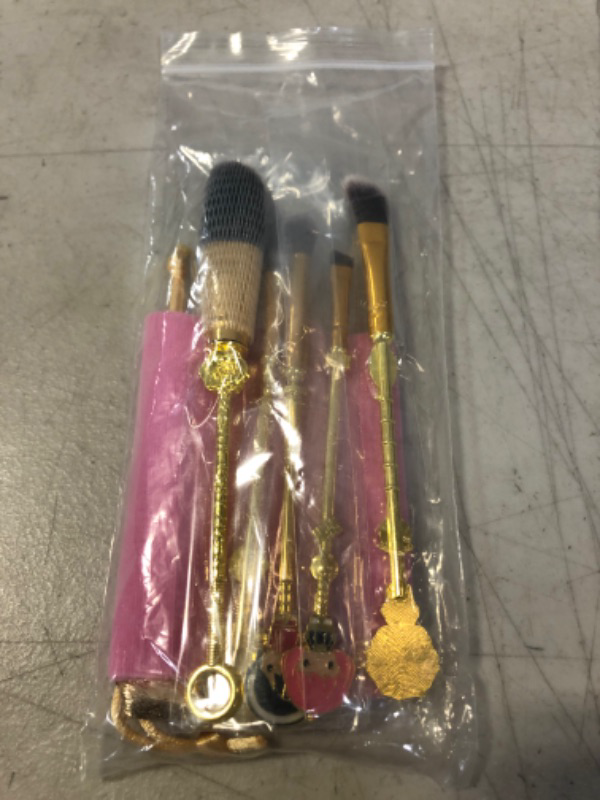 Photo 1 of 5PCS MAKEUP BRUSHES SET - ANIME MAKEUP BRUSH METAL HANDLE