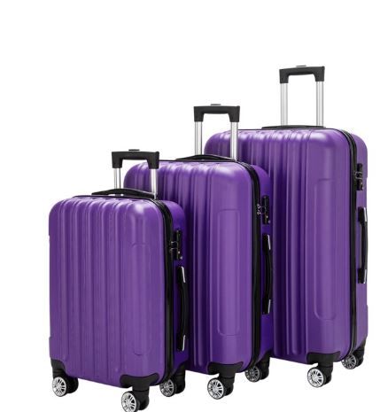 Photo 1 of 3-in-1 Multifunctional Large Capacity Traveling Storage Suitcase Luggage Set Purple