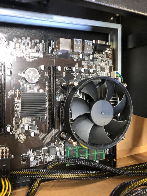 Photo 1 of SUOHUI GPU Mining Rig Complete System for Ethereum Classic ETC, ETH, RVN, Flux, Ergo Crypto Miner with 8 GPU Mining Motherboard ,PSU, RAM,SSD, Stackable Mining Frame Machine(Without GPUs) Black