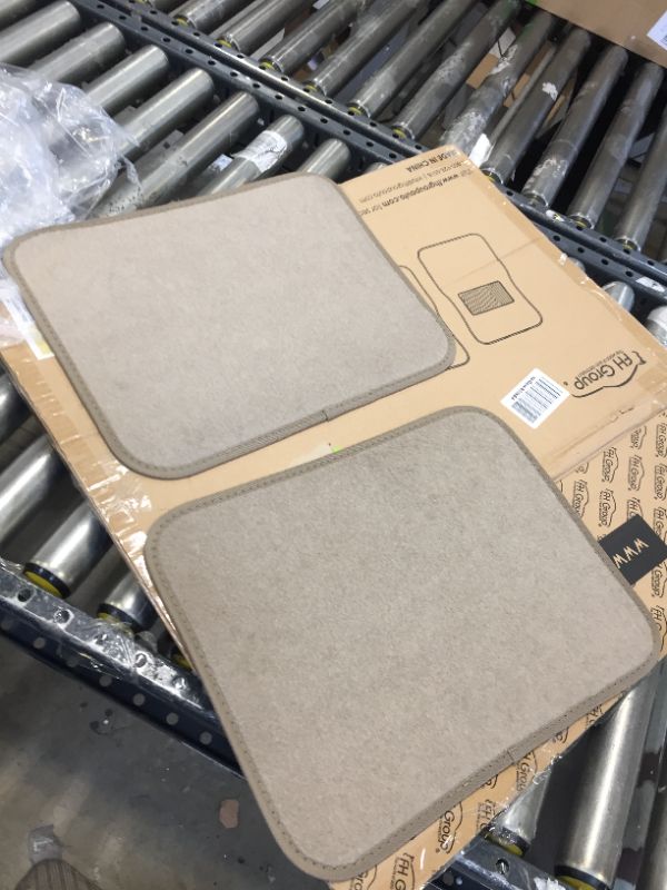 Photo 3 of FH Group F14403BEIGE Universal Fit Carpet Beige Automotive Floor Mats fits most Cars, SUVs and Trucks with Heel Pad Deluxe (2 PCs)