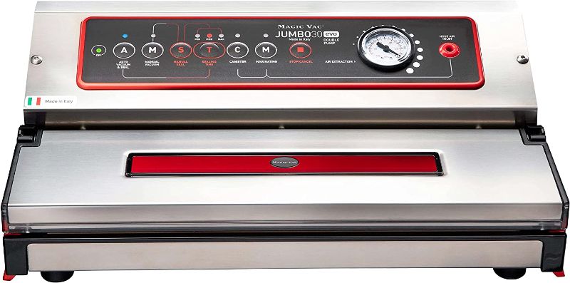 Photo 1 of Avid Armor - Magic Vac Jumbo 30 Evo Plus Vacuum Sealer Machine, Vacuum Food Sealer for Dry and Moist Foods, Meat Sealers Vacuum Packing Machine, Compact Vacuum Sealers with 13.5-Inch Vaccum Sealer Bar --- MISSING POWER CORD / UNABLE TO TEST
