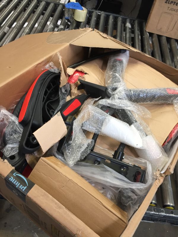 Photo 1 of Backrest and Seat Height Adjustable Swivel Recliner Racing Office Computer Ergonomic Video Game Chair-Red and Black ---- ONE LEG BROKEN // SELL FOR PARTS / REPAIR
