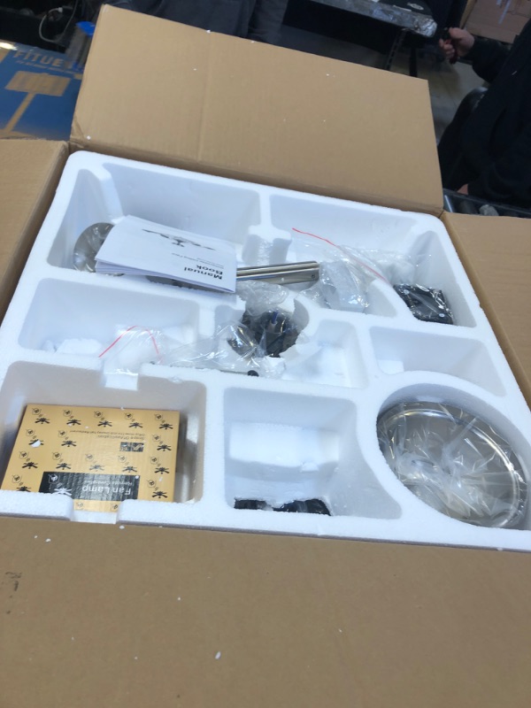 Photo 1 of Panda Lighting 42" Retractable Ceiling Fan with Light and Remote Vintage Chandelier Fan with Silent Motor Fandeliers Ceiling Fans with Remote Indoor Lighting Fixture for Living Room Silver