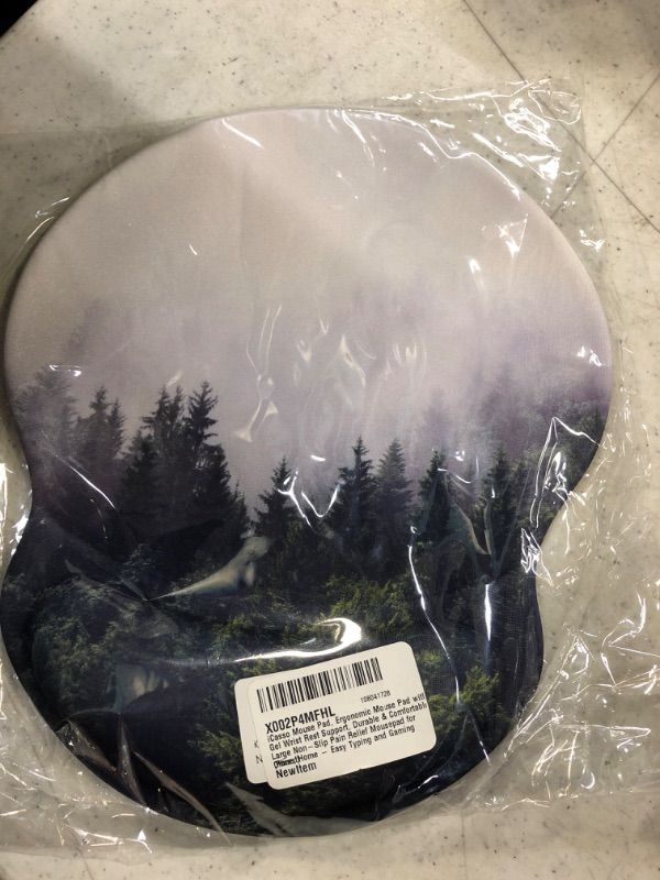 Photo 1 of iCasso Mouse Pad, Ergonomic Mouse Pad with Gel Wrist Rest Support, Durable & Comfortable Large Non-Slip Pain Relief Mousepad for Office, Home - Easy Typing and Gaming (Forest)