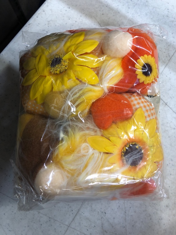 Photo 2 of Ameter Thanksgiving Gnomes Decorations, 2pcs Sunflower Plush Thanksgiving Gnomes, Fall Gnomes Decorations for Home Kitchen Shelf Party Table Decorations for Office