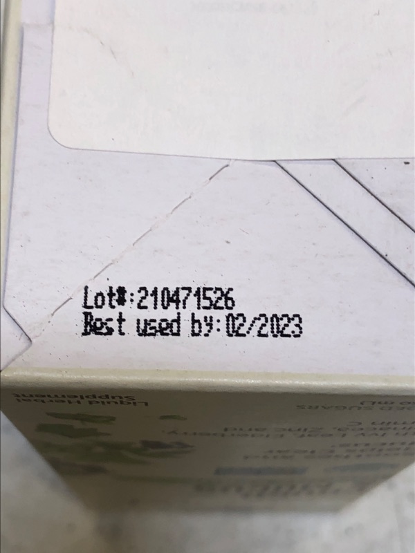 Photo 1 of Garden of Life Elderberry Zinc Immune Support for Adults and Kids 12 & Older, mykind Organics Cough & Mucus Immune Syrup 5 fl oz with Ivy Leaf, Vitamin C and Echinacea, No Added Sugars - EXP: 02/2023