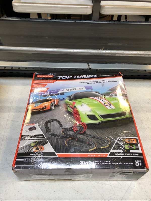 Photo 1 of Slot Car Race Track Set Electric Powered Super Loop Speedway with Four Cars for Kids with Sounds and Light Dual Racing Adult-Slot Car Set