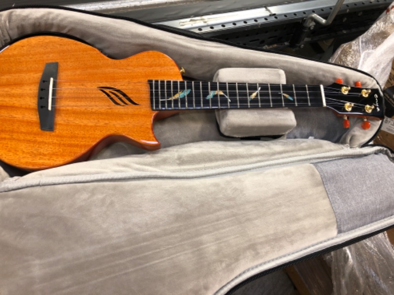 Photo 2 of Enya Tenor Ukulele All Mahogany Ukulele with Built-in AcousticPlus Pickup and Deluxe Ukulele Case(EUT-Feather Natural) Feather Natural Feather