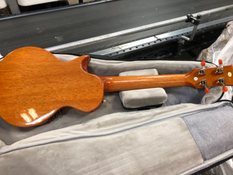 Photo 3 of Enya Tenor Ukulele All Mahogany Ukulele with Built-in AcousticPlus Pickup and Deluxe Ukulele Case(EUT-Feather Natural) Feather Natural Feather