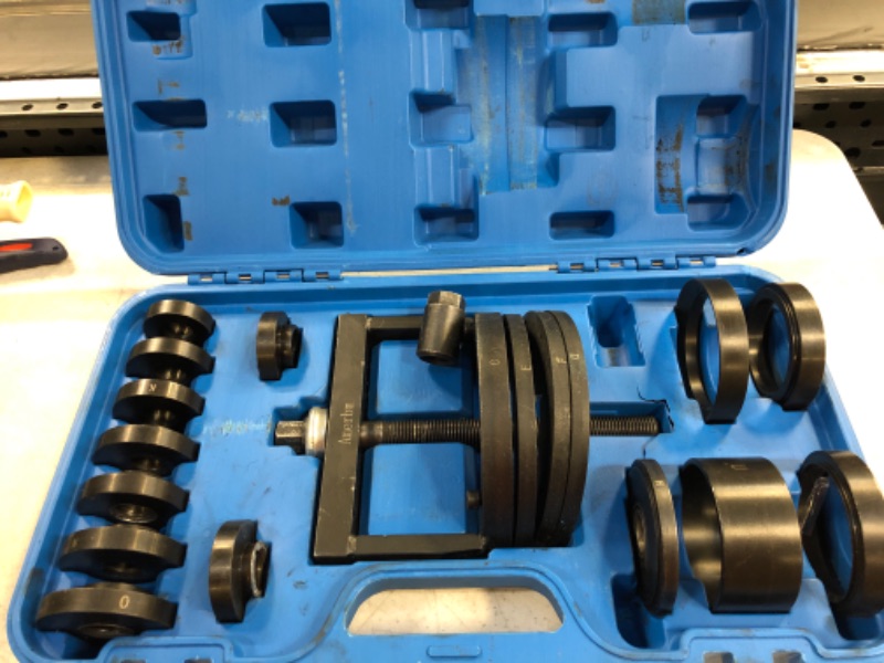 Photo 1 of Amerbm Wheel Bearing Removal & Installing Kit, Hub Removal Set, Back & Front Wheel Bearing Puller Tool, Easily Removal The Bearing from Spindle/Bearing Housing