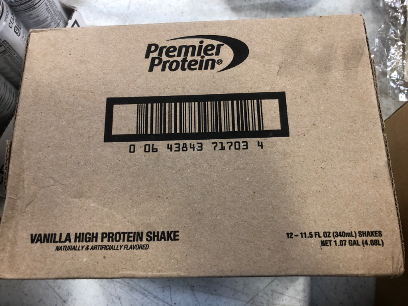 Photo 2 of Premier Protein Shake, Vanilla, 30g Protein, 1g Sugar, 24 Vitamins & Minerals, Nutrients to Support Immune Health 11.5 Fl Oz (Pack of 12) Vanilla 11.5 Fl Oz (Pack of 12)