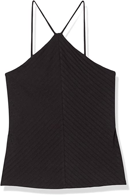 Photo 1 of Daily Ritual Women's Wide Rib Cropped T-Strap Cami Top Shirt - SMALL -