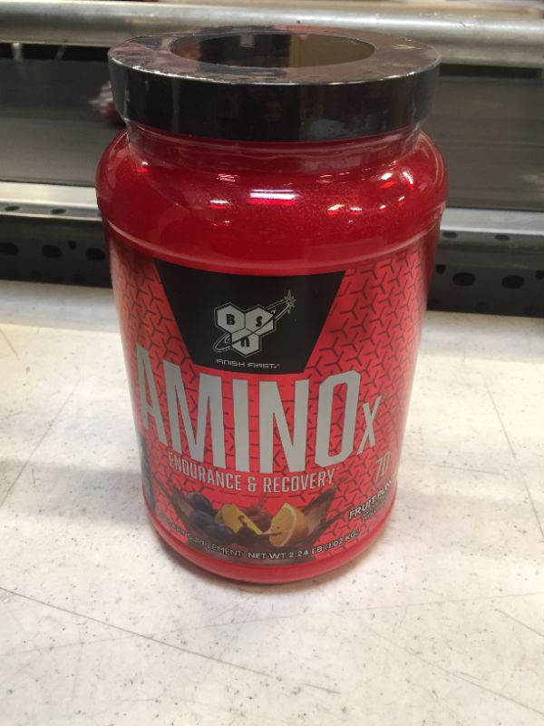 Photo 1 of BSN Amino X Muscle Recovery & Endurance Powder with BCAAs, 10 Grams of Amino Acids, Keto Friendly, Caffeine Free, Flavor: Fruit Punch, 70 servings - EXP 08/2024 -