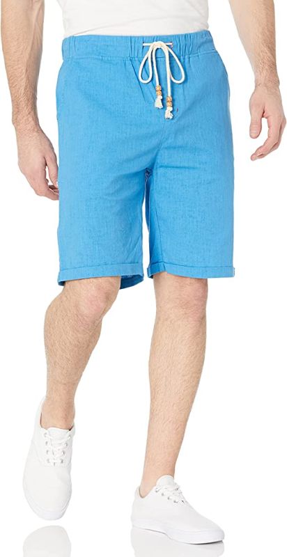 Photo 1 of Amazon Essentials Men's Linen Casual Classic Fit Short - MEDIUM -