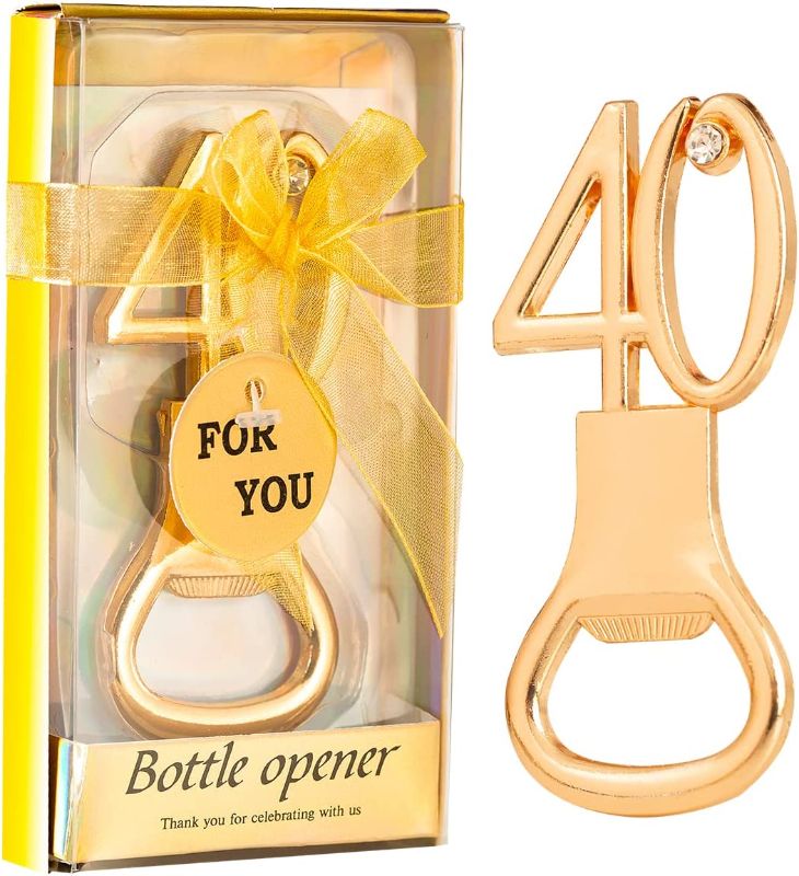 Photo 1 of 6PCS gold 40th bottle opener for 40th birthday party souvenirs or decorations for' guests 