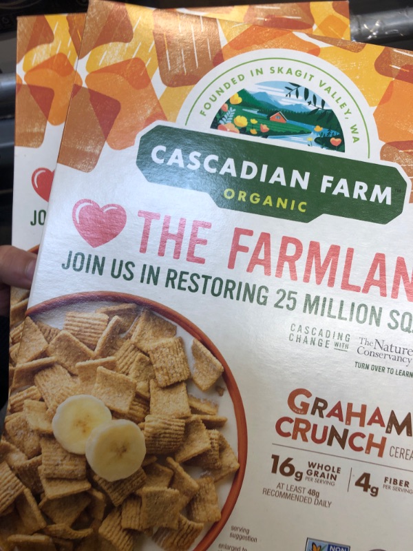 Photo 2 of 2 count Cascadian Farm Organic Graham Crunch Cereal, 9.6 oexp 01/2023