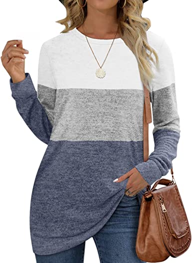 Photo 1 of Sweatshirts for Women Crew Neck Long Sleeve Plain Fashion Casual Tops  SIZE L
