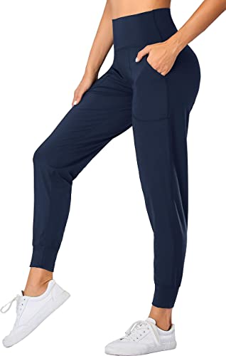 Photo 1 of Oalka Women's Joggers High Waist Yoga Pockets Sweatpants Sport Workout Pants  SIZE L  -- PACKAGING SLIGHTLY OPENED , LITTLE DIRTY --
