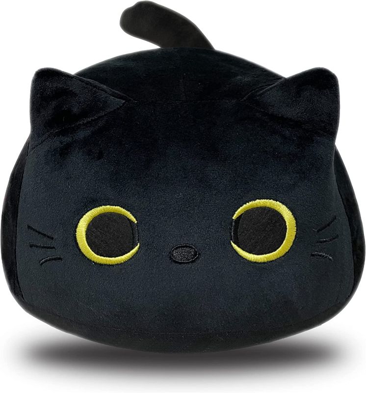 Photo 1 of Black Cat Plush Black Cat Pillow, Halloween Pillow Cat Plush Anime Plush Halloween Home Decoration (Black)
