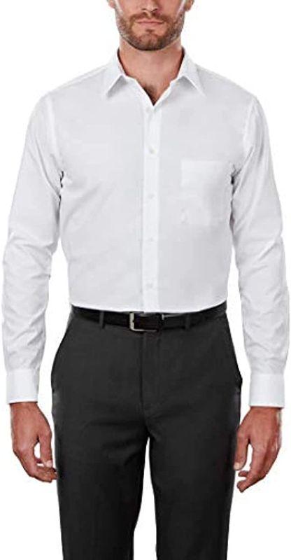 Photo 1 of Van Heusen Men's Dress Shirt Regular Fit Poplin Solid  Size: S  14.5" Neck 32"-33" Sleeve -- LITTLE DIRTY --
